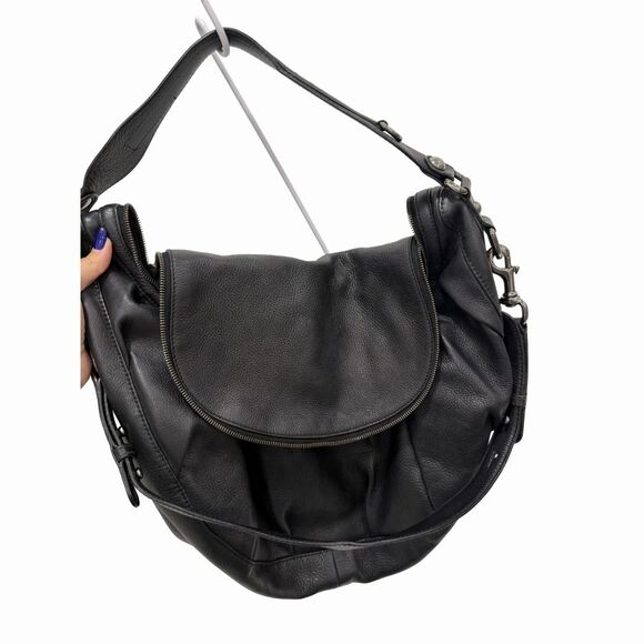 Gucci Icon Bit Medium Shoulder Hobo Bag Black Leather Pleats and Horsebit Detail - Picture 2 of 5